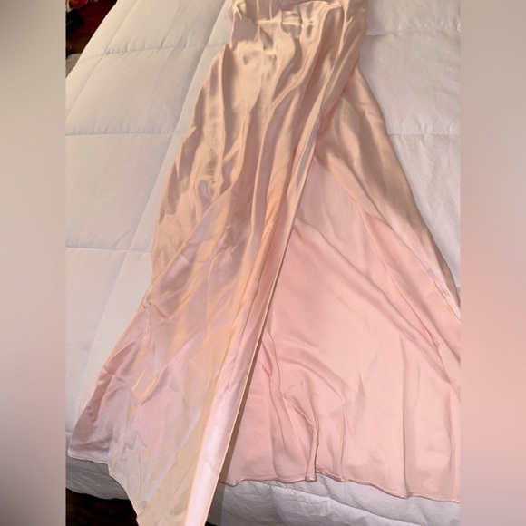 Vintage 90s Y2K 100% Silk Dress Ballet Pink Slip Dress Cowl Silk Dress Ballet - Picture 16 of 16